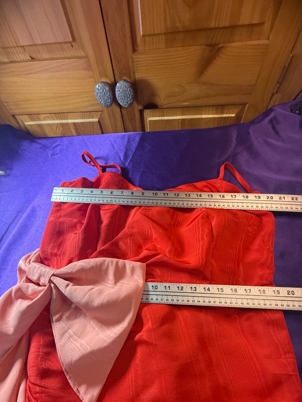 πFuture Collective Red Cocktail - Party Mini Dress with Pink Bow Accent - Picture 11 of 16